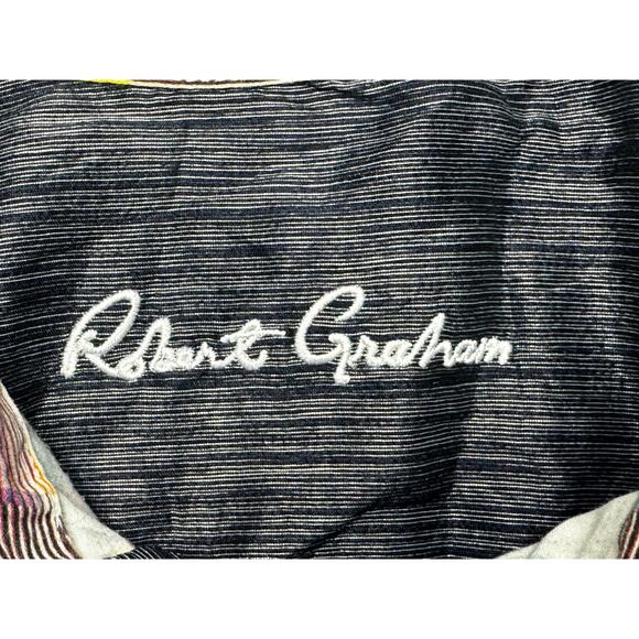 Robert Graham Men's Short Sleeve Abstract Multicolor Button Up Shirt - Size XL - Picture 3 of 5